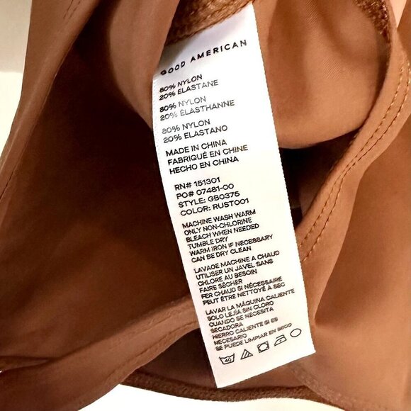 NWT Good American Modern Tank Bodysuit in Rust001 - Size 1 (Small) - Picture 4 of 9